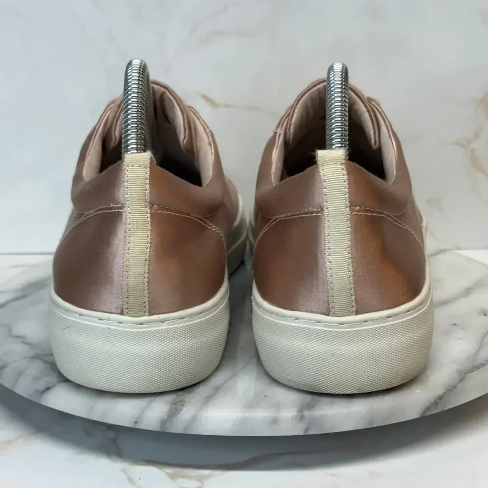 J/Slides Amberr Sneakers Pink Blush‎ Satin Leather Lined Woman's 10 Casual